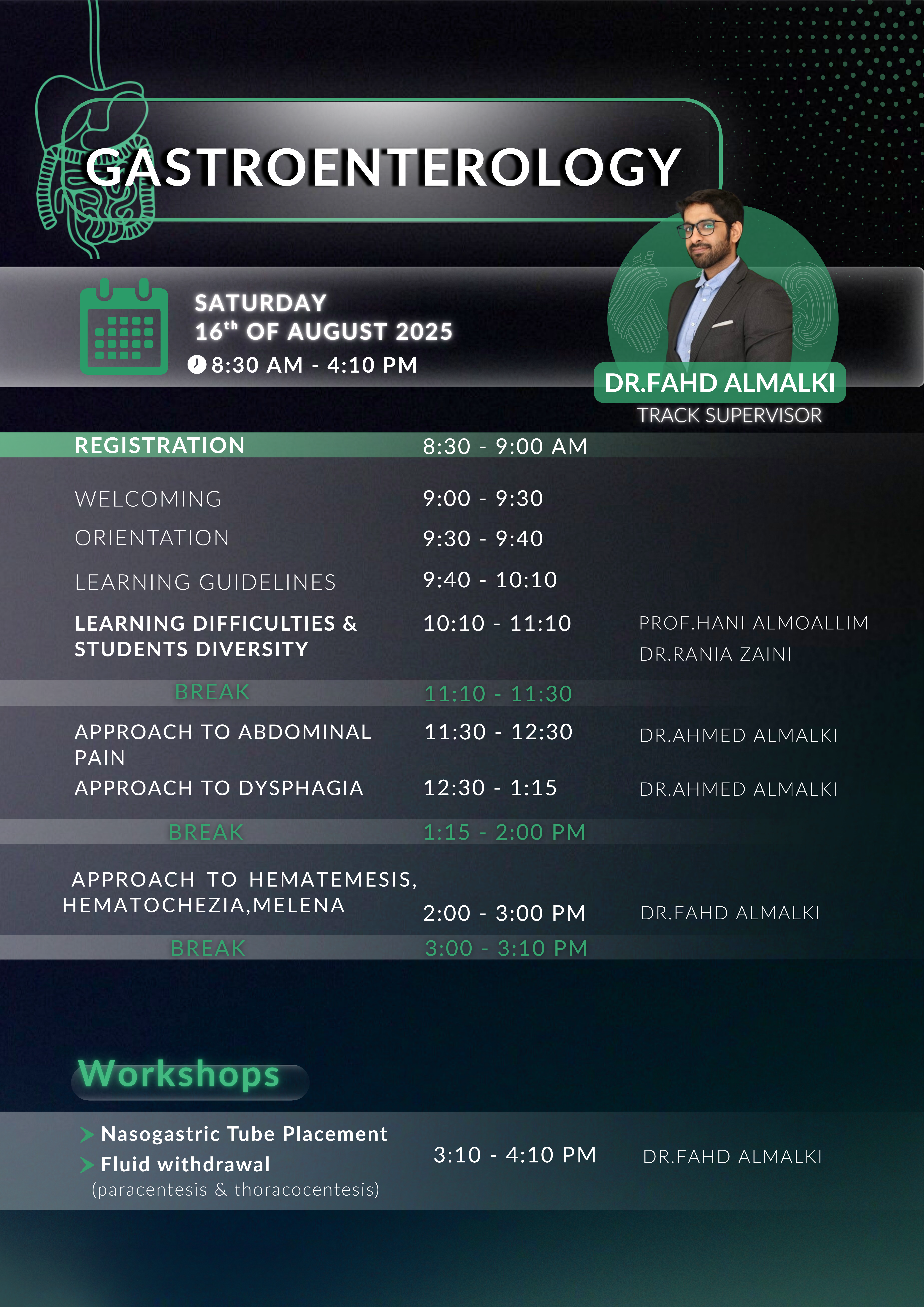Day 1 - Gastroenterology activities overview